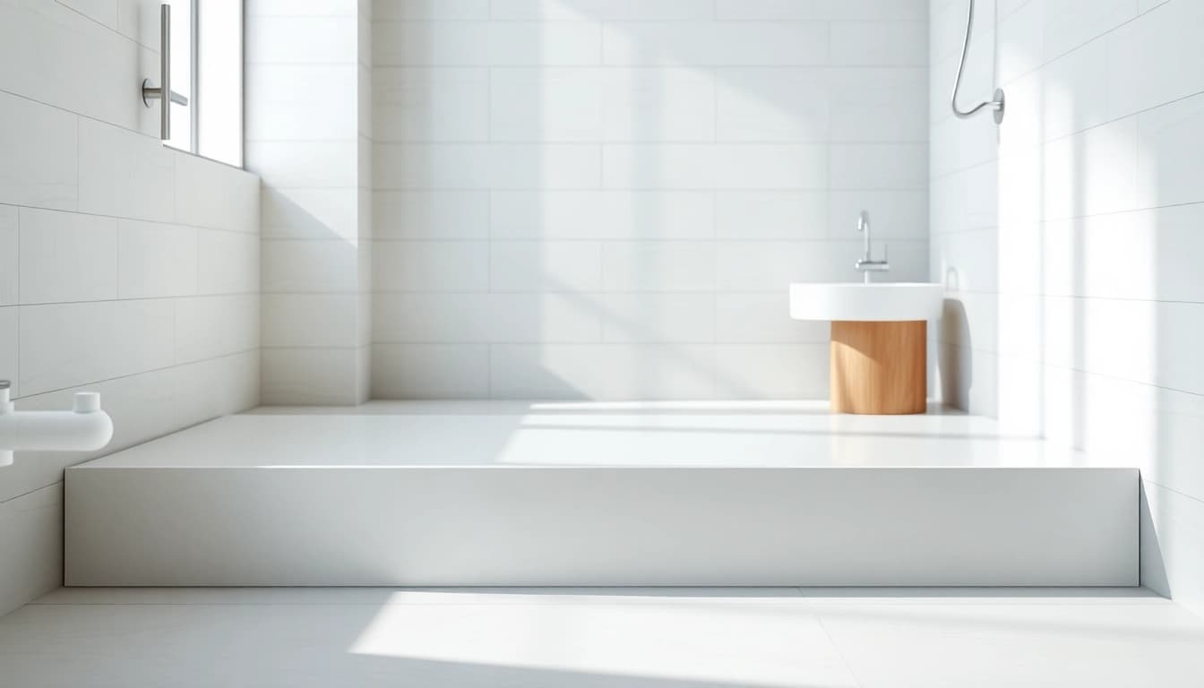 Elegant shower bases featured in a modern bathroom with a sleek design and soft lighting.
