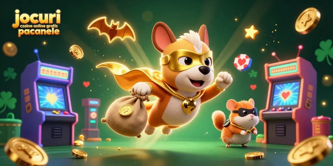 Joacă jocuri casino online gratis păcănele cu un câine erou și un hamster în acest design captivant.