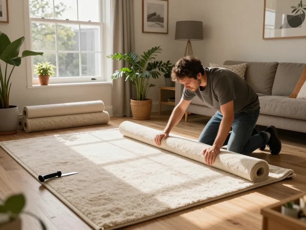 Expert carpet fitting services West London in a cozy home environment.