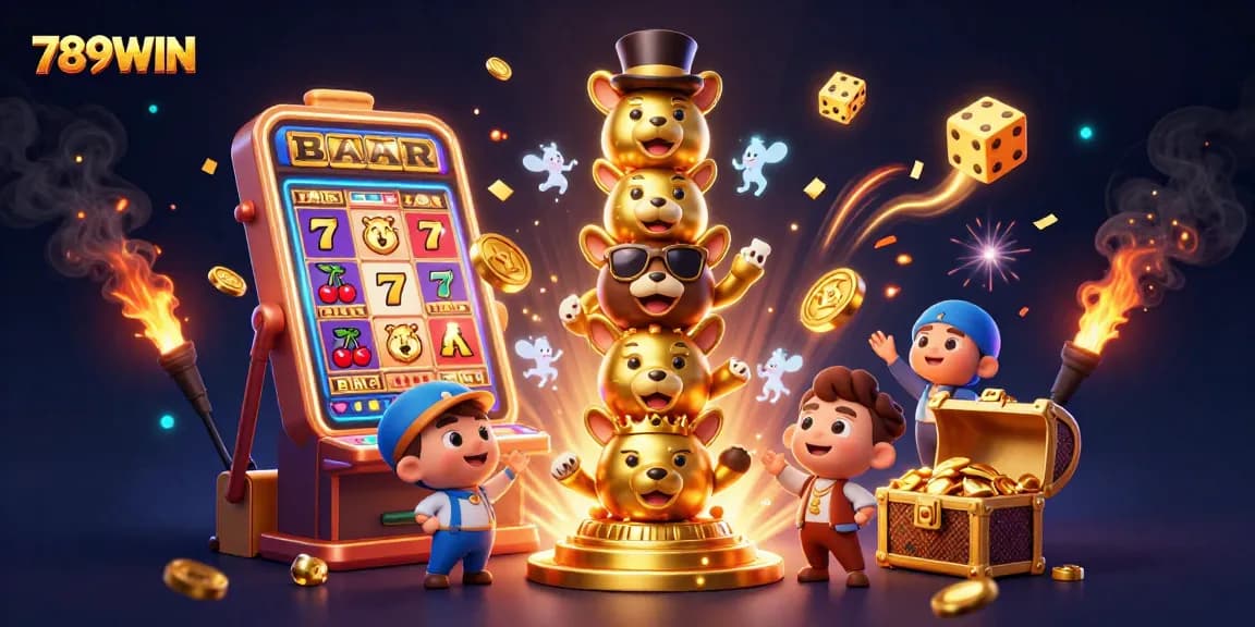 Experience the thrill of winning at 789WIN with dynamic slot machines and vibrant casino elements.