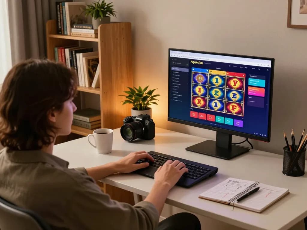 Ngonclub online gaming session showcasing a player engaging with vibrant casino games at home
