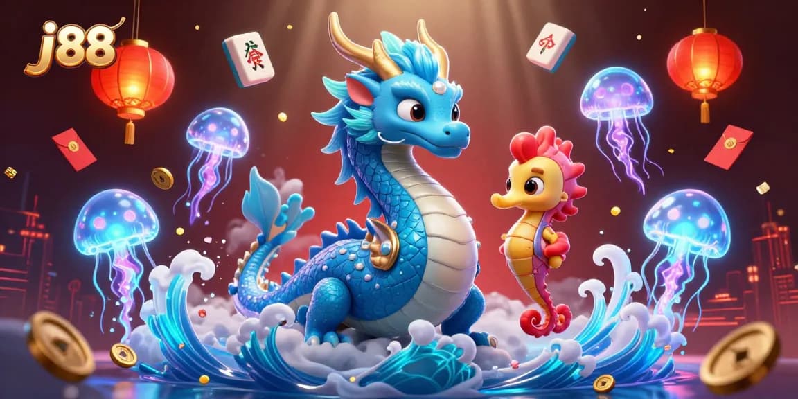 Join the thrilling adventures of j 88 in this vibrant 3D casino scene, filled with enchanting elements.