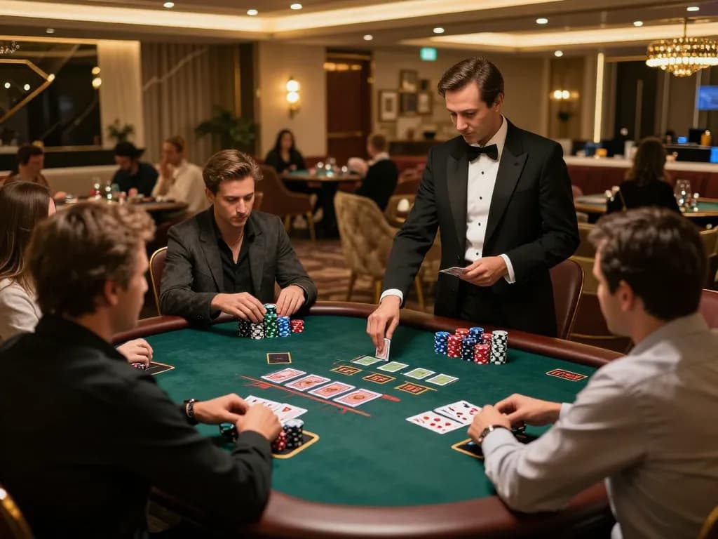 Join the excitement at https://play-hbet.com/ during a thrilling blackjack game in a luxurious casino.