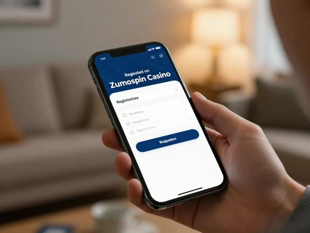 Zumospin registratie methoden shown on smartphone interface in a cozy home environment