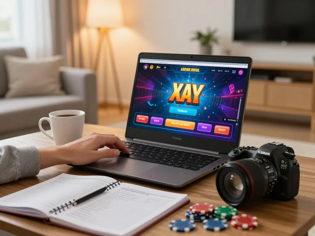 Engaging online gaming session at home featuring TR88 casino strategies and gameplay