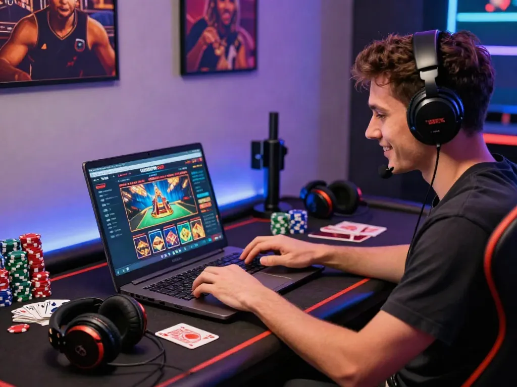 Experience gaming excitement at casinos not on GamStop with engaging visuals and vibrant atmosphere.