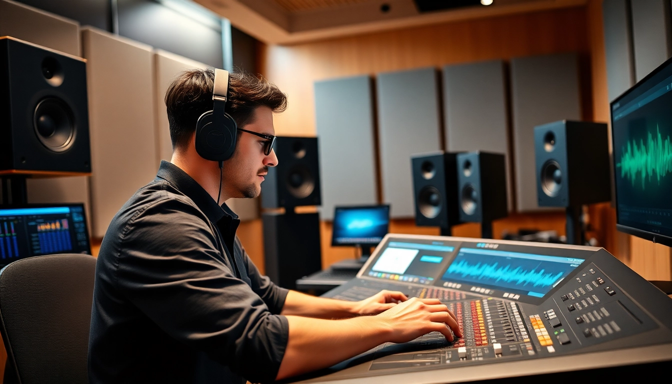 Optimize audio with online mastering services in a professional studio setting.