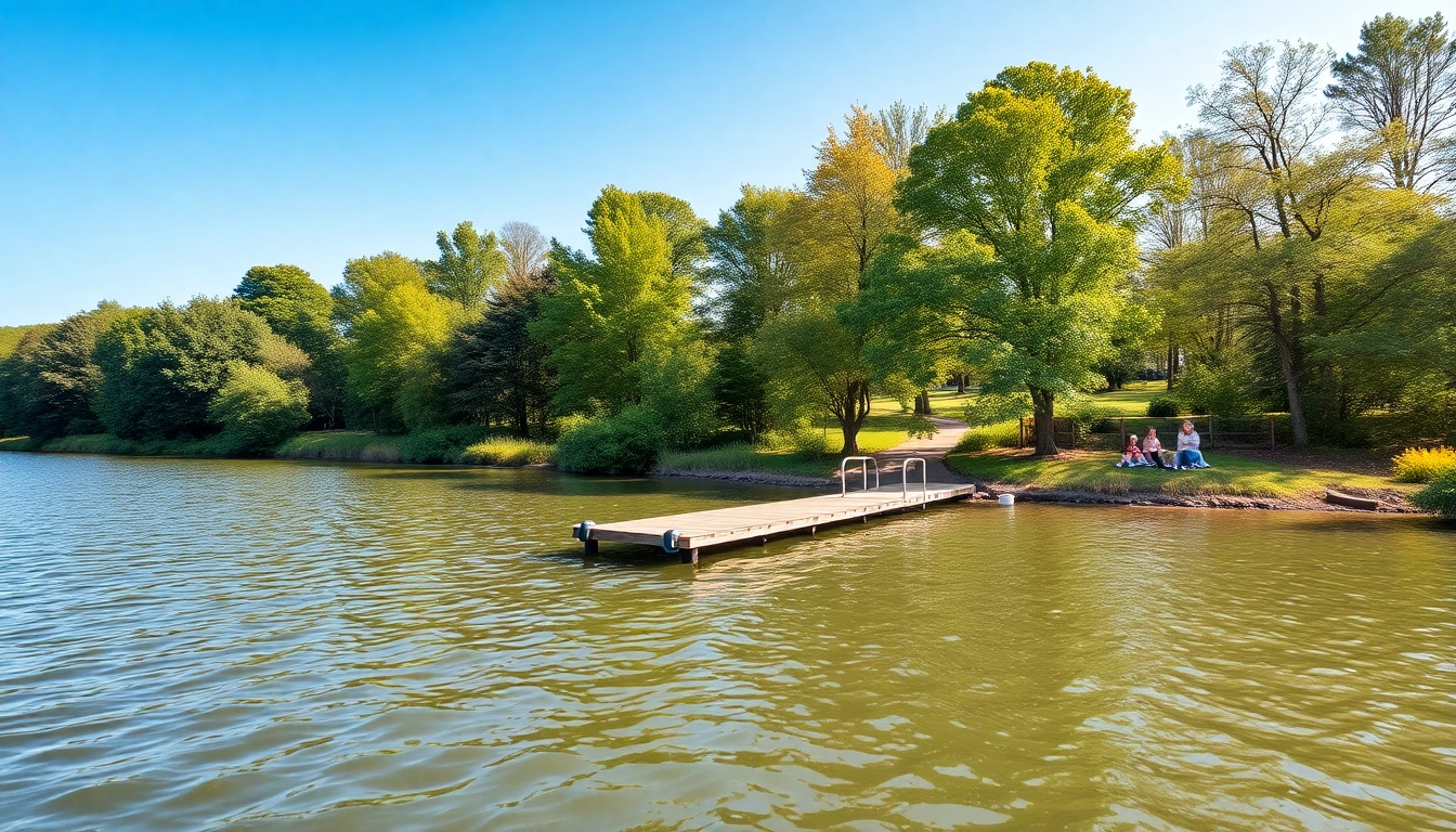 Enjoying a sunny day at Brooklands by the lakeside with a picturesque picnic setup.