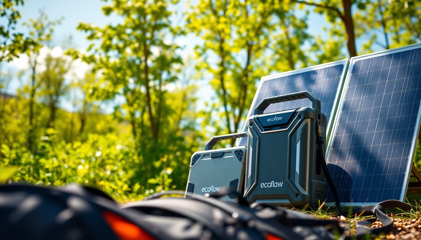 EcoFlow portable power stations enhancing outdoor adventures amidst nature.