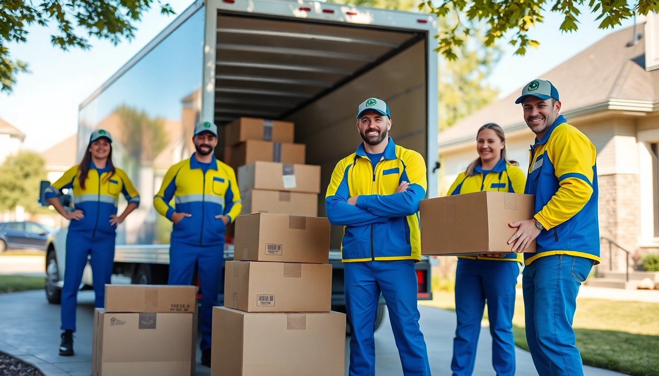 Professional moving companies calgary team packing boxes for a hassle-free move.