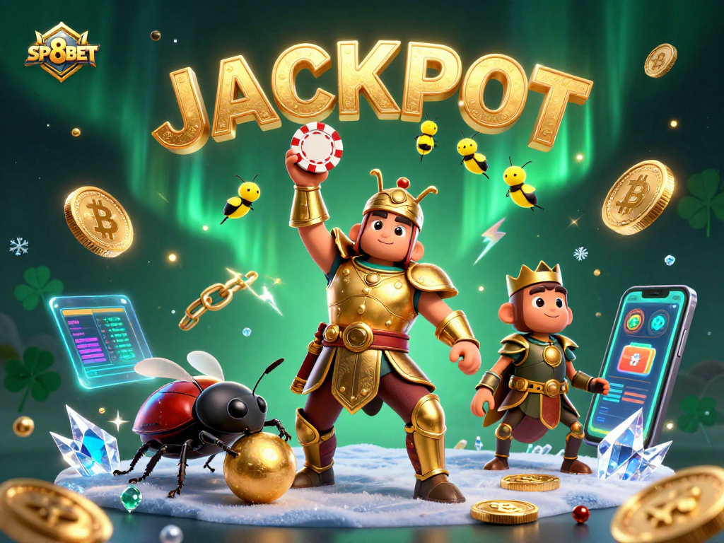 Experience thrilling gaming at SP8BET with a heroic beetle, jackpot fireworks, and crypto prizes!