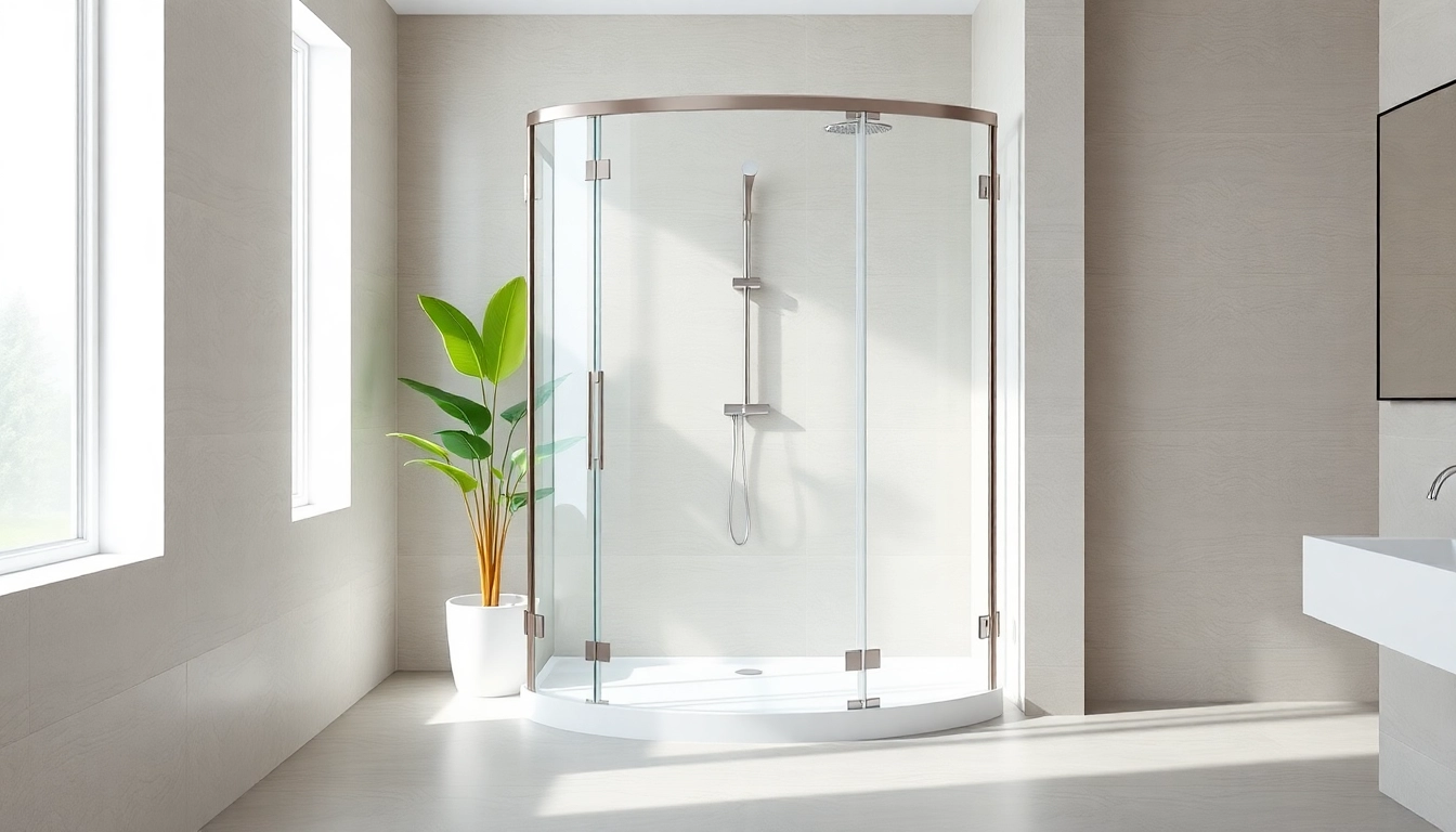 Moderne dusche 100x100 im eleganten Badezimmer mit Glas-Trennwand und chromatischen Armaturen.