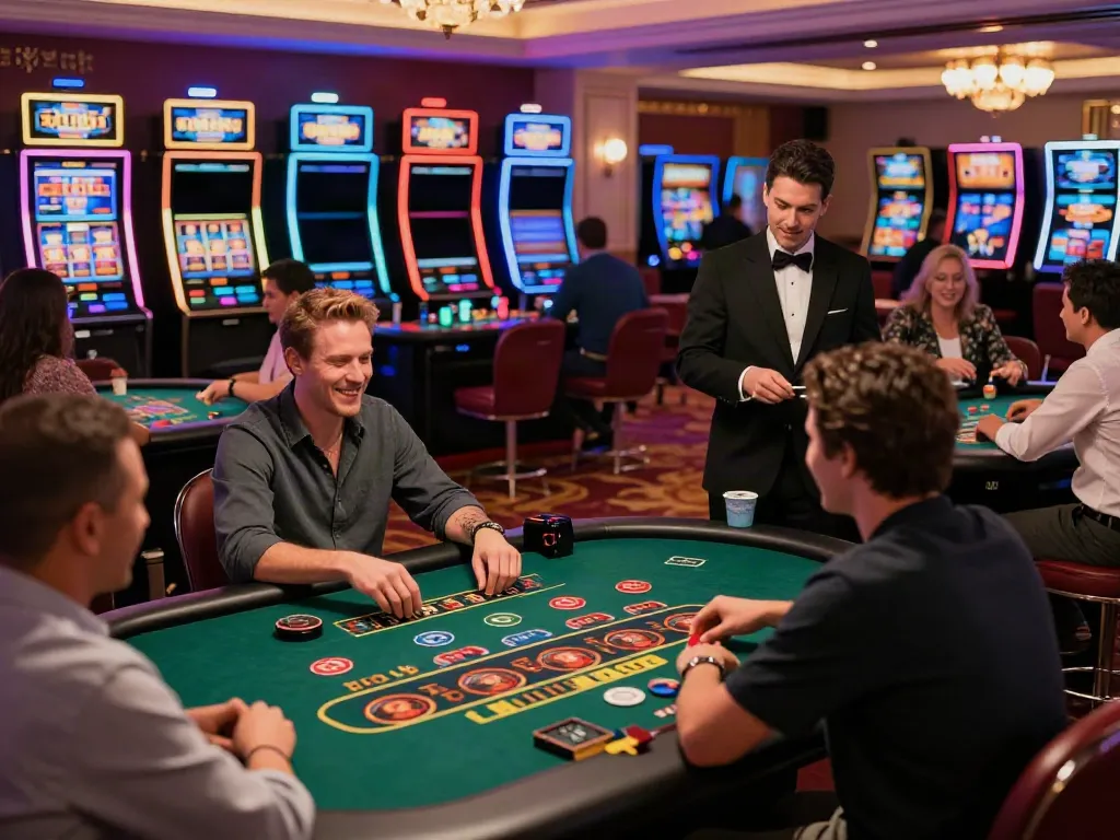Exciting casino environment showcasing diverse players enjoying games at casinos not on gamstop with vibrant lighting and engaging atmosphere.