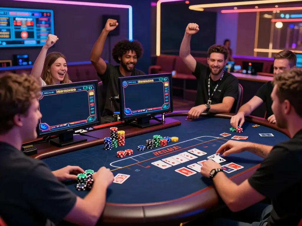 Players enjoying vibrant casinos not on gamstop gaming experiences in a modern setup.