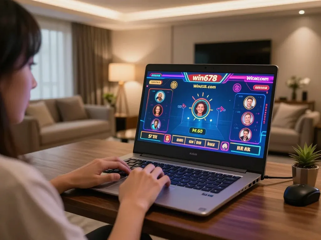 Engaging in exciting gameplay on win678 com with a premium desktop setup reflecting a strategic approach to online betting.