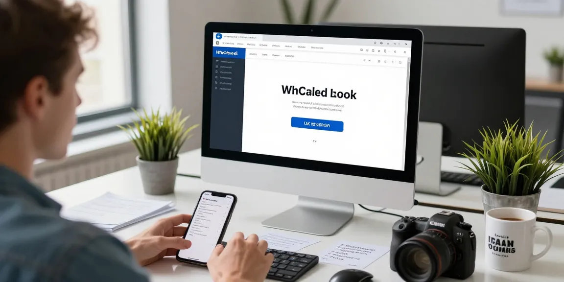 Using a phone number checker UK tool on a modern desktop setup for scam detection.