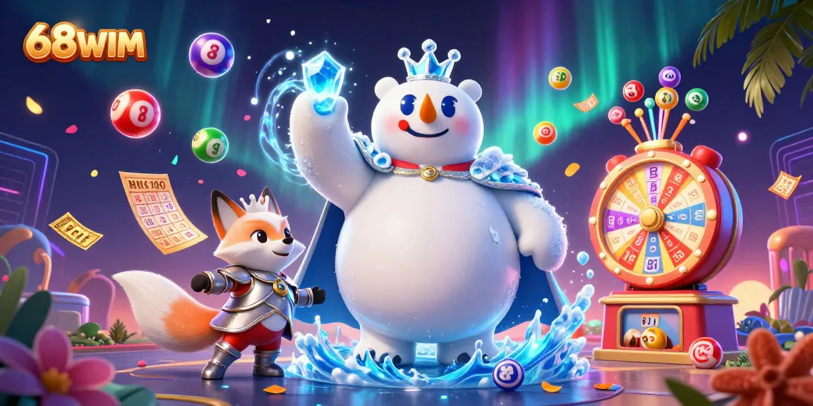 Engage with dynamic lottery games at 68WIM, featuring vibrant prize elements and exciting gaming action.