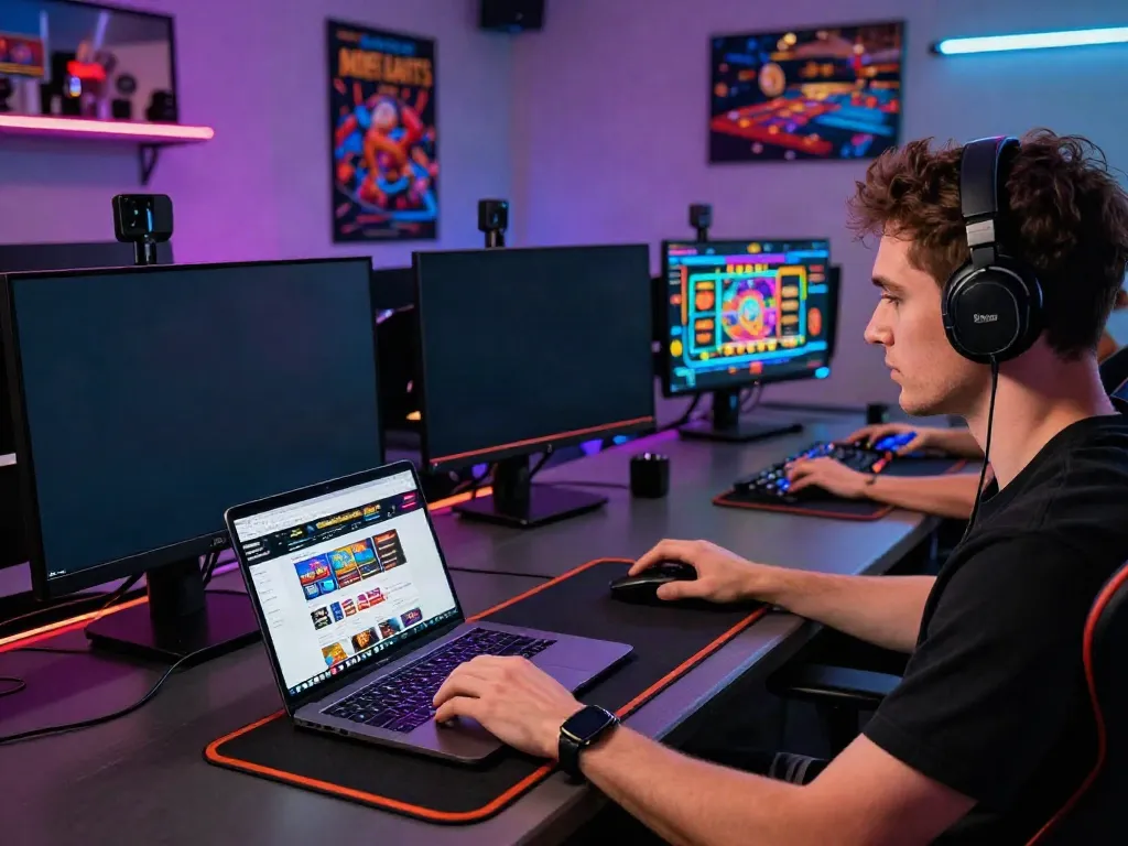 Engaging online gaming setup showcasing casinos not on gamstop experience.