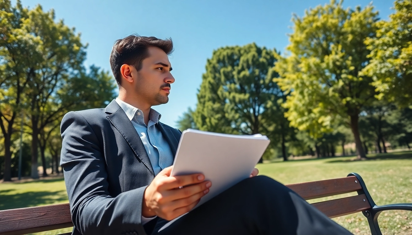 How to find my perfect career choices in a serene park setting with thoughtful individual.