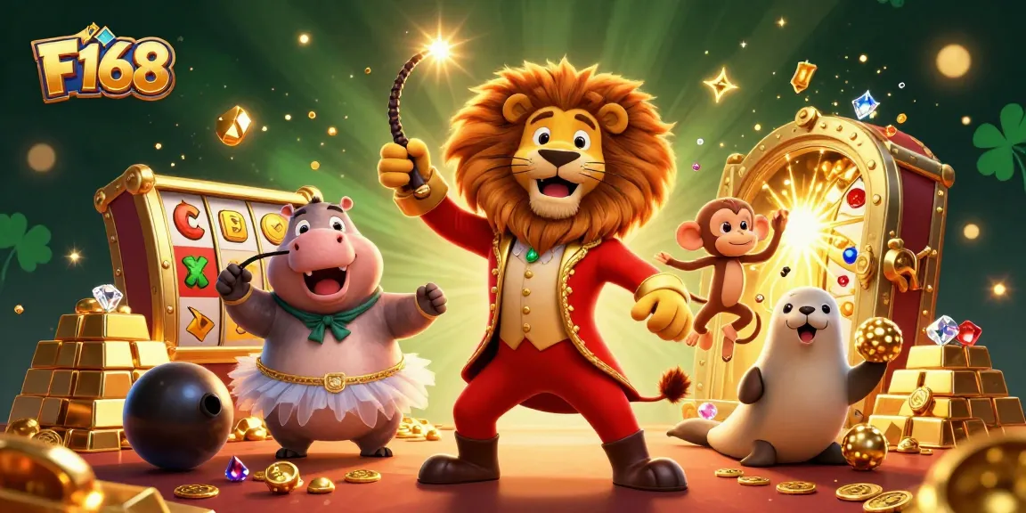 Experience F168's thrilling casino action with dazzling characters and dynamic game elements.