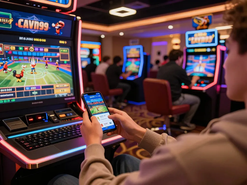 Exciting Gavn99 online gaming atmosphere with live cockfighting and casino action.
