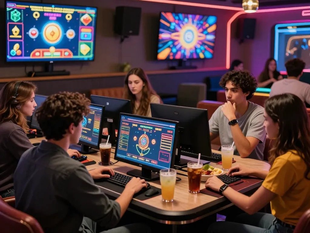 Vibrant online gaming scene at https://gem88.com.mx/ with diverse participants engaged in digital betting.