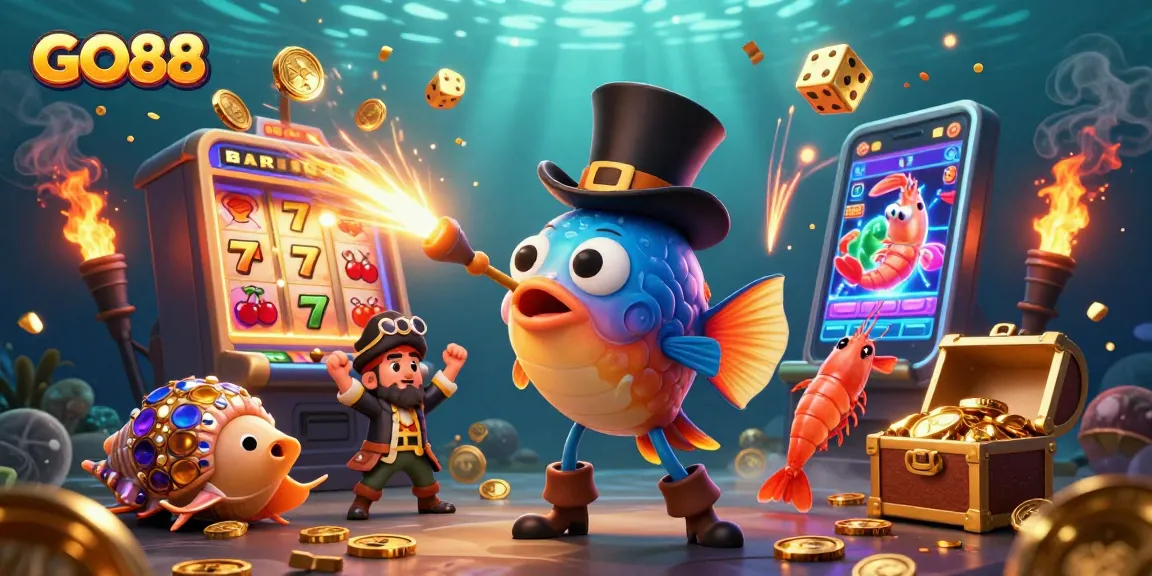 Experience GO88's vibrant underwater casino adventure with thrilling characters and a jackpot explosion.