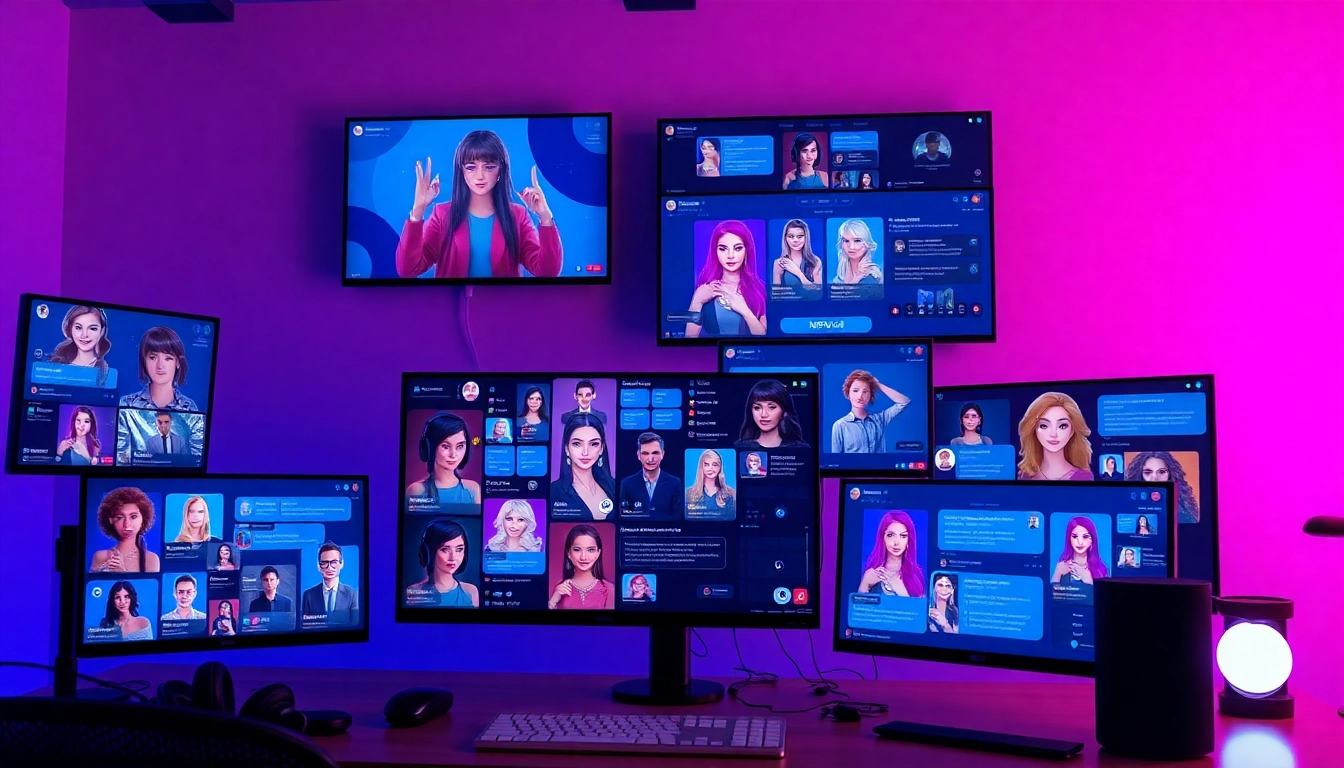 Experience engaging NSFW AI chat with customizable avatars in a vibrant digital setting.