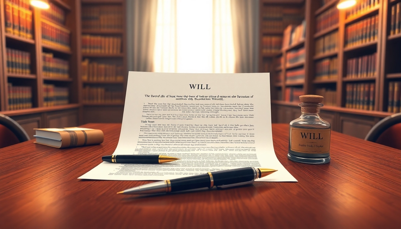 Creating Wills on a polished table surrounded by elegant office elements.