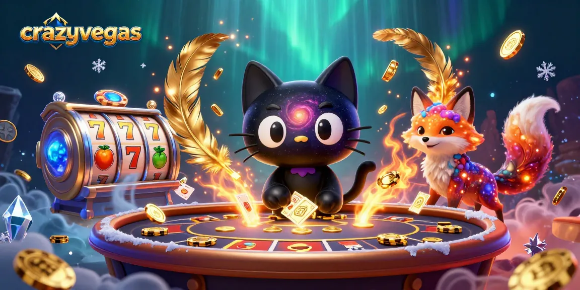 Experience thrilling gameplay with crazyvegas featuring a cosmic casino battle between characters and vibrant symbols.