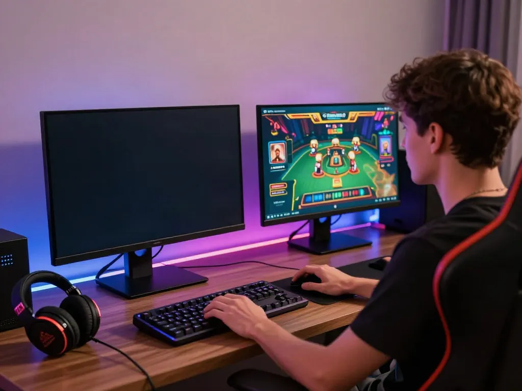Interactive gaming setup showcasing casinos not on GamStop with vibrant visuals and immersive atmosphere.
