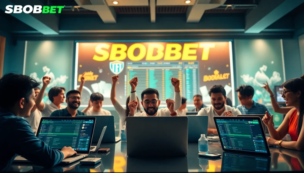 Exciting online gaming scene at sbobet.dance showcasing vibrant betting activities.