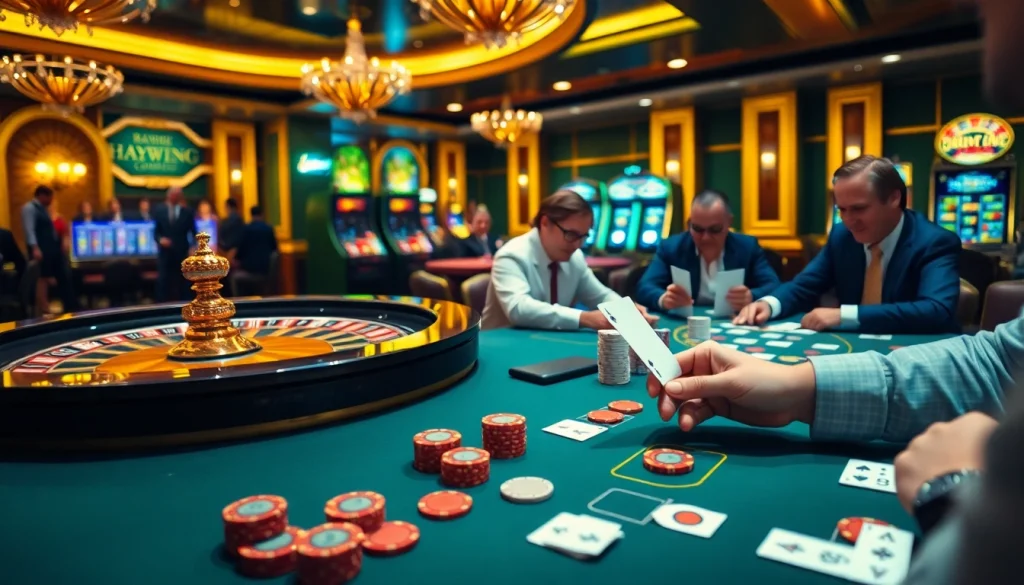 Experience excitement at a HAYWIN casino with tense poker action and vibrant roulette.