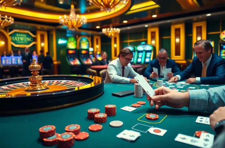 Experience excitement at a HAYWIN casino with tense poker action and vibrant roulette.