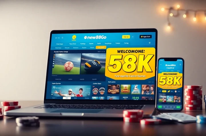 Dynamic online betting experience on new88go.com with vibrant casino games and sports betting.