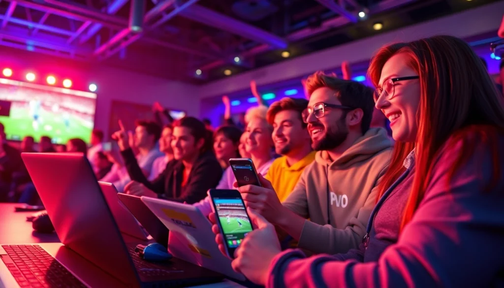 Xoilac TV offers live streaming of football matches, showcasing passionate fans engaged in an exciting viewing experience.