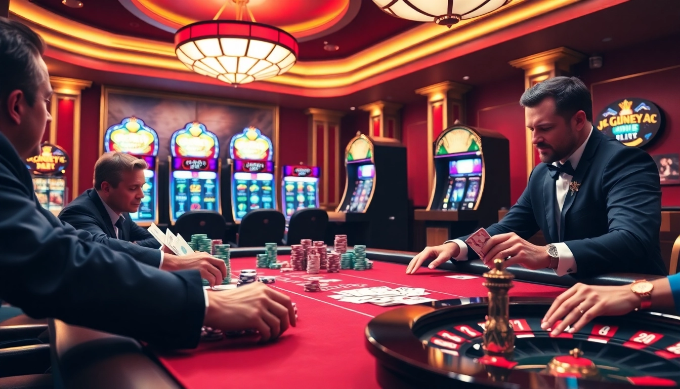Experience high-stakes poker excitement at 8DAY's luxurious casino table.