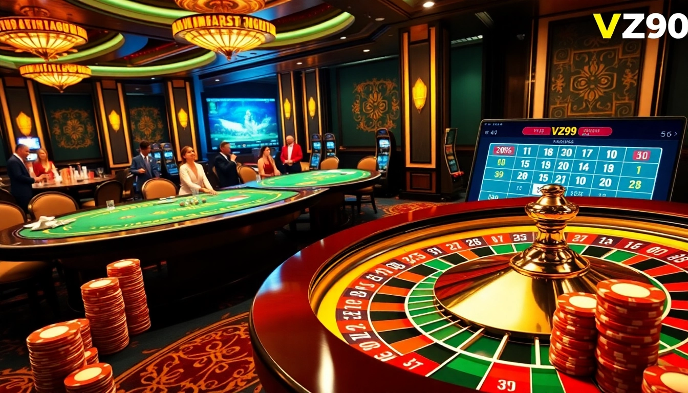 Experience the excitement of gambling as you Truy cập VZ99 with elegant casino tables and rich decor.