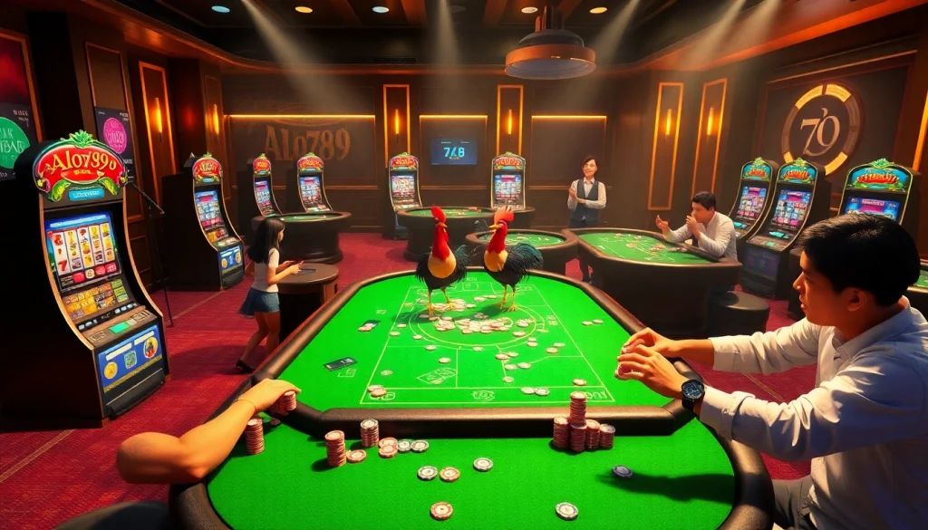 Alo789 delivers an exciting online gambling experience with virtual tables and vibrant animations.