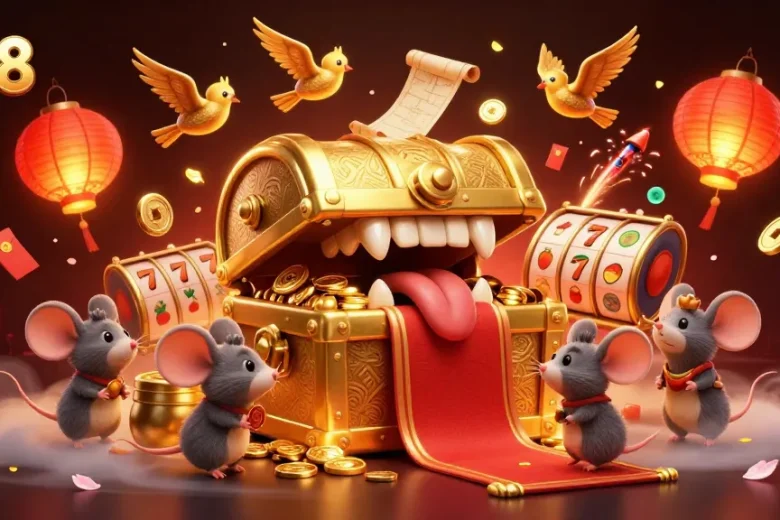 Engage with the excitement of nhà cái alo8 as golden treasures beckon adventurer mice in a vibrant casino world.